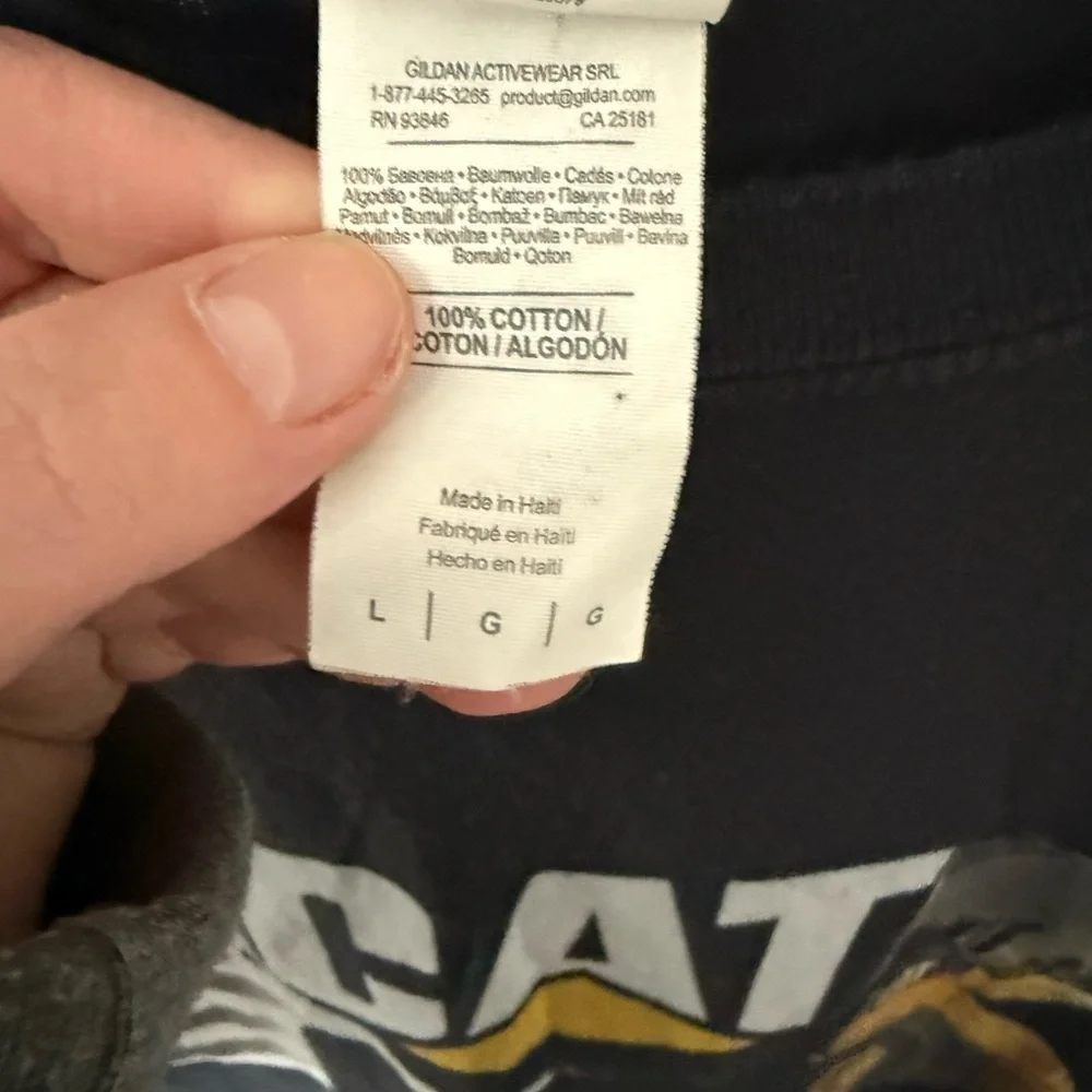 Black CAT shirt with under armour logo